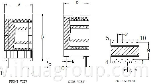 High Frequency Charger Transformer Eel Type 220V AC to 24V Transformer